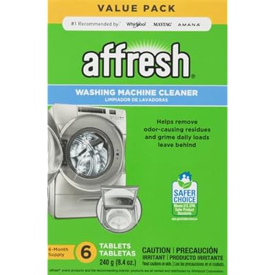 Affresh 洗衣机清洁剂,清洁前负荷和上负荷洗衣机,包括 HE,6 片